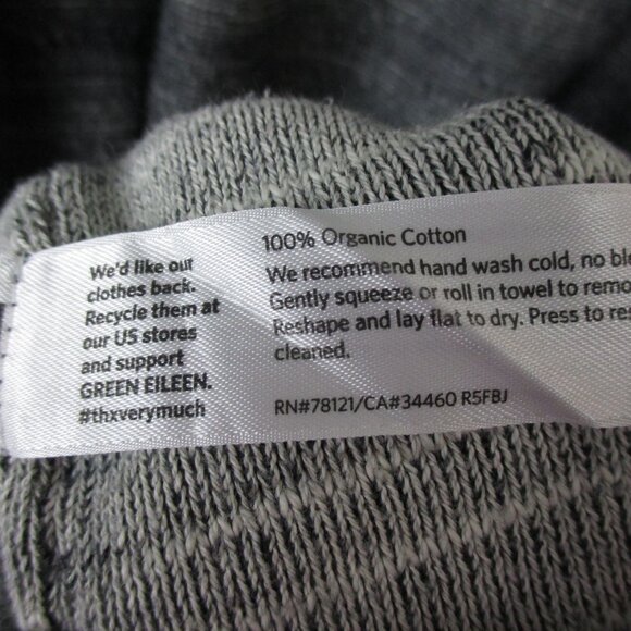 Eileen Fisher Cardigan Jacket Cascading Charcoal Organic Cotton Size L MSRP $ 24 - Picture 7 of 7